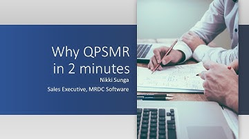 Why QPSMR in 2 minutes