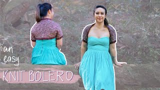 THE TRAVELLING BOLERO | A knitted bolero pattern using a custom knitting pattern