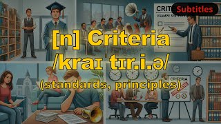 [n] Criteria meaning (standards, principles) with 5 examples