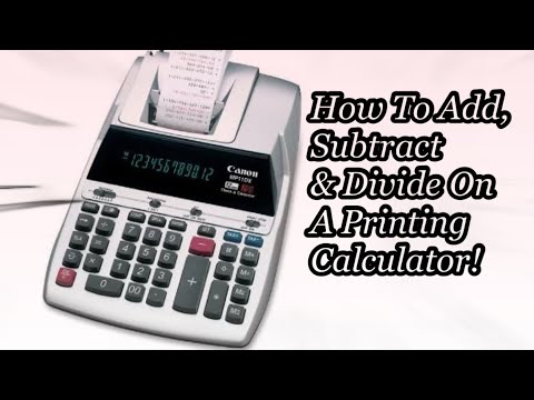 How Do To Basic Functions On A Large Calculator || How To Use Printing Calculator!!