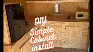 Cargo trailer conversion: DIY simple cabinet install.  Part 7