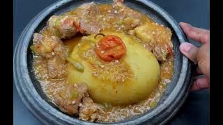 Sauce gombo foutou , gbôlou tro.