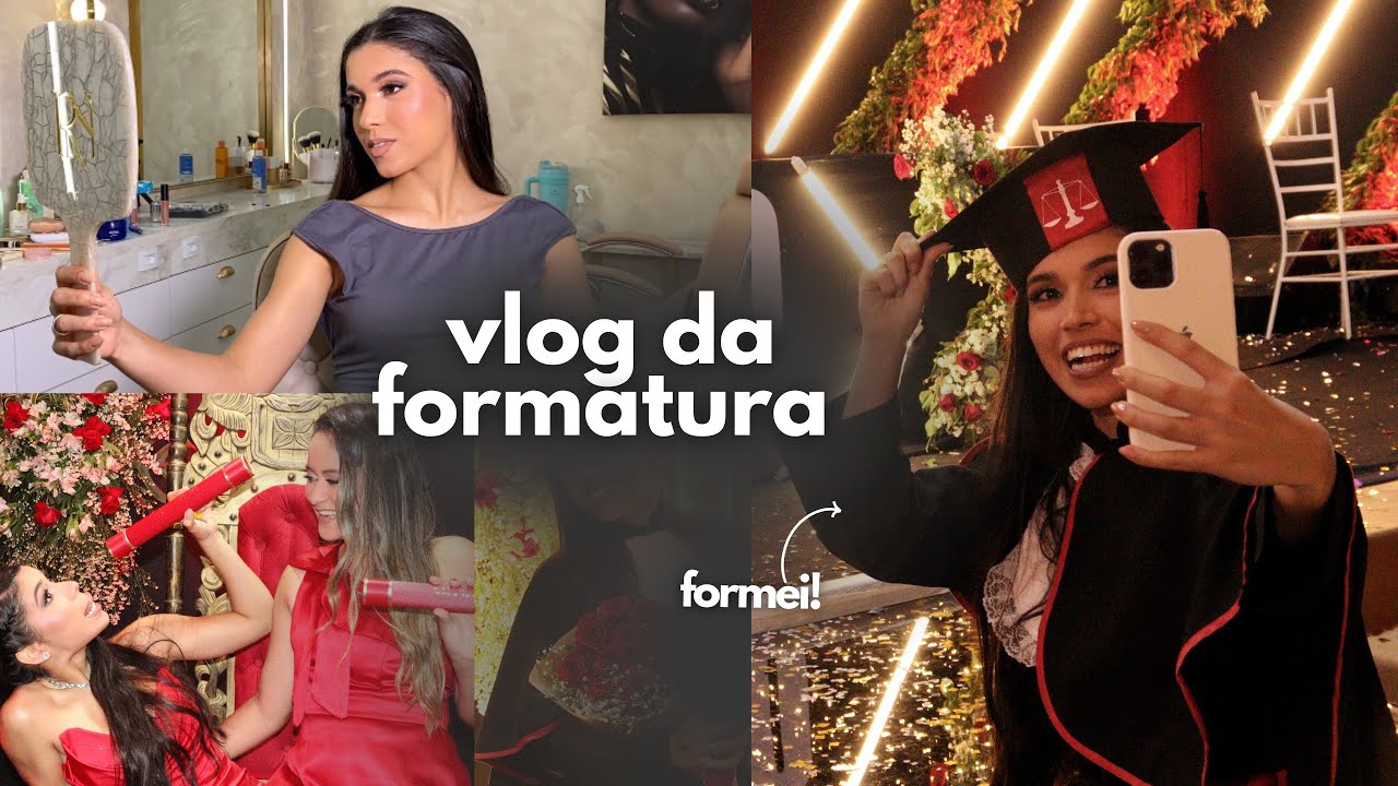 MINHA FORMATURA DA FACULDADE | vlog, arrume-se comigo e celebração | formei! ✨