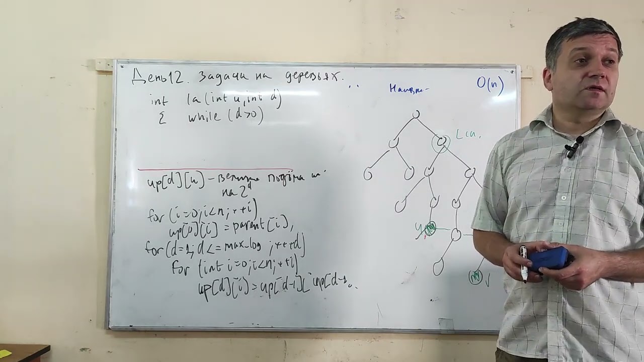 ЛКШ-2023, параллель 5. Лекция 12: Алгоритмы на корневых деревьях (LCA, LA и другие задачи).