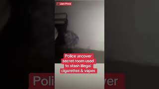 Secret room used to stash illegal fags and vapes found by cops #themirror #news