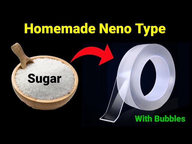 Making Nano Tape With Sugar😱😱 Homemade Nano Tape| How to make nano tape at home #viral #trending class=