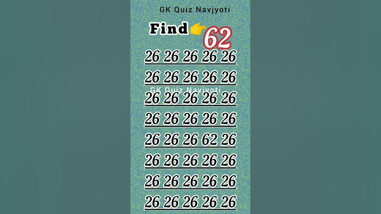 || FIND 26 NUMBER _ || FIND 100 , 56 NUMBER , 99 Find Number 100 ...