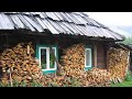 Life in a mountain village baking bread with mushrooms the cheapest bread in the world