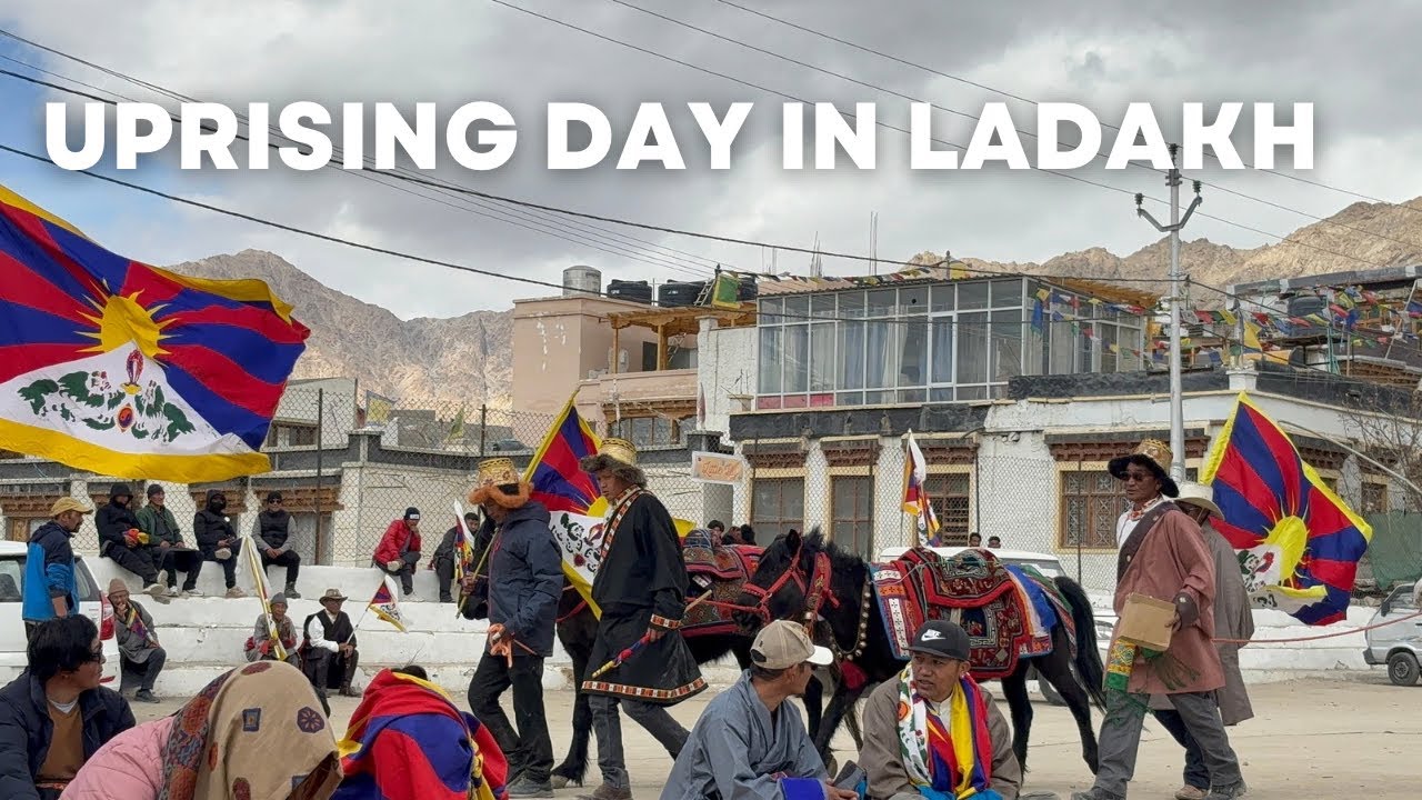 10 March 2026 67th Tibetan Uprising Day in Ladakh Powerful March & Prayers #tibetanvlogger #ladakh 