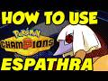 HOW TO USE ESPATHRA IN POKEMON CHAMPIONS! Espathra Moveset Guide | Best Espathra Builds