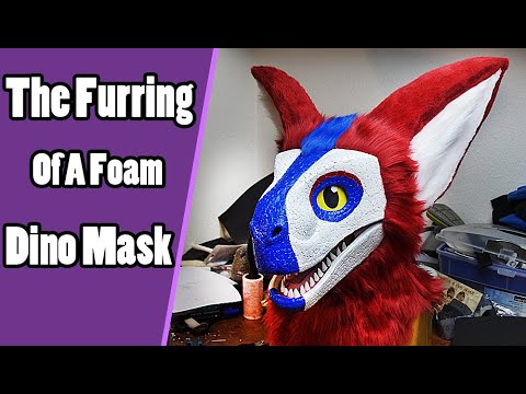 Furring A EVA Foam Dino Mask - Fursuit Tutorial