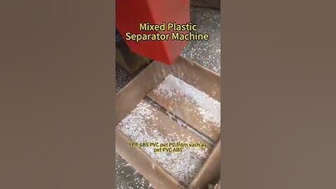 Mixed plastics electrostatic separation machine #shorts