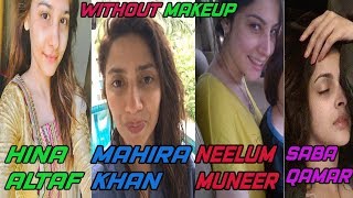 With and without makeup photos of famous pakistani actresses (Hina altaf, Sana javed, Saba Qamar)