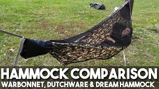 Comparing Hammocks: Warbonnet, Dutchware & Dream Hammock