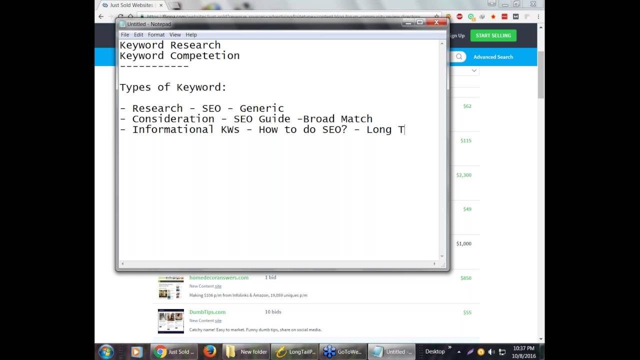 SEO Training Lecture 3   Keyword Research for Adsense Blog