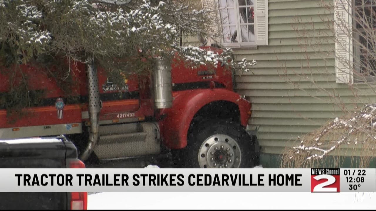 UPDATED: Tractor Trailer Loses Control, Strikes Ilion Residence