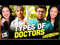 JORDINDIAN | Types of Doctors REACTION w/ Achara &amp; Vivian!