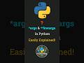 ✨ *args &amp; **kwargs in Python | Positional vs Keyword Arguments Explained 🚀 #python #shorts #trending