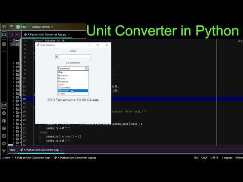 "Build a Simple Unit Converter App in Python Tkinter: Length, Temperature & Weight Conversions"