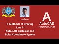 2 Methods of Drawing Line in AutoCAD Cartesian and Polar Coordinate System