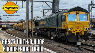 66577 hauls a HUGE ENGINEERING TRAIN out of Crewe! 29/04/24