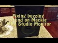 Revised fixing broken mackie mr8 studio monitor buzzing sound  bad capacitor revised