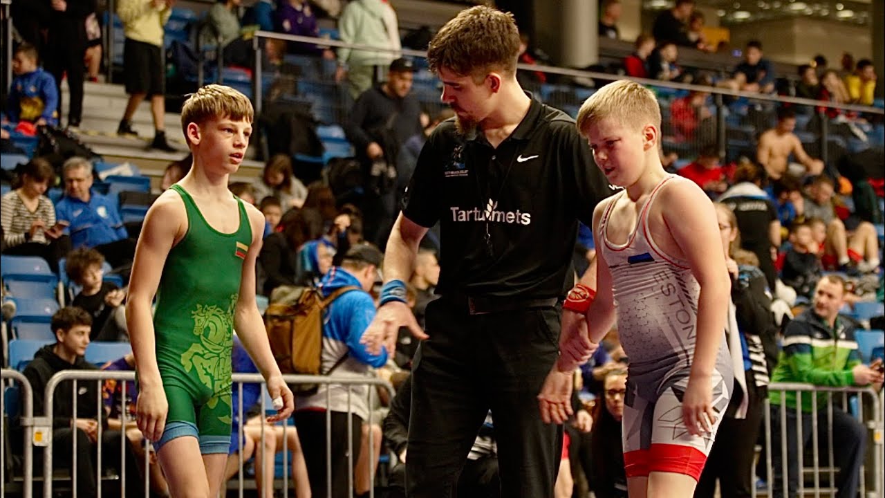 Boys Ringen U13 Ardon Alesmaa (EST) vs Arentas Stankenas (LTU) 47kg. Greco-roman ...