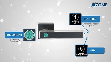 Trinity Series - Fingerprint Door Lock | Ozone Secutech - OZ-FDL-22 BL STD