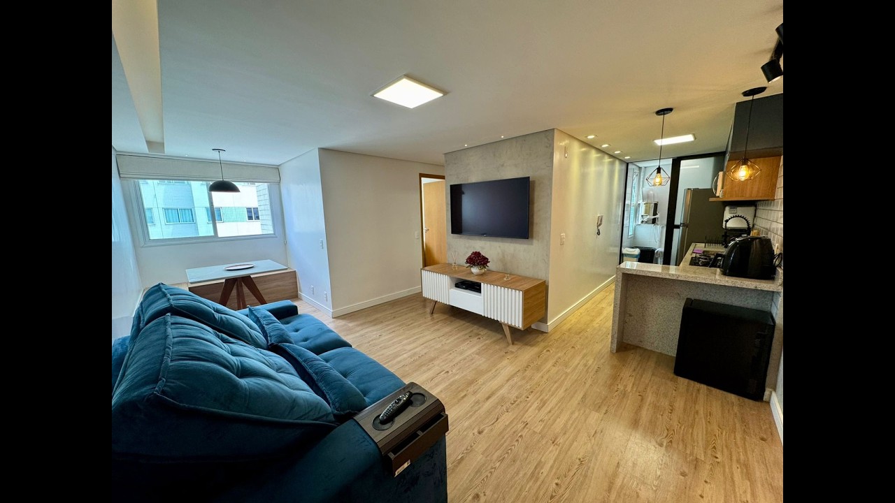 57m², 2 qtos,suíte, garagem,andar alto, mobiliado, próximo a Evolve e Lê Dulce R$ 420.000