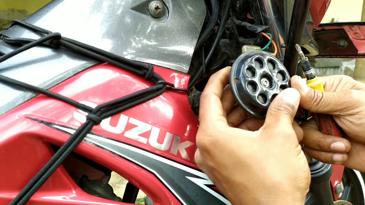tutorial cara perbaiki dan bongkar klakson motor yang sudah rusak 