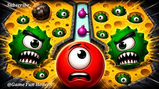 👹 GREEN MONSTERS ATTACK! Can the Red Ball Escape?🔥! Hungry Balls level 711-720 ! Game Fun Heaven 03! screenshot 4
