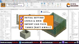 Revit 2024 Ultimate Project Guide From Start to Finish: Levels, Grids, and Rebar for Tank | Class 1