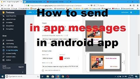 How to send in app messages in android app firebase console