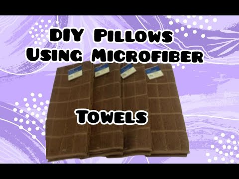 DIY Throw Pillows from Microfiber Towels - YouTube