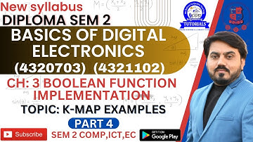BASIC DIGITAL ELECTRONICS CH 3 || K-MAP EXAMPLE  |  PART 4 || SEM 2 MIMP #gtuexam #gtu