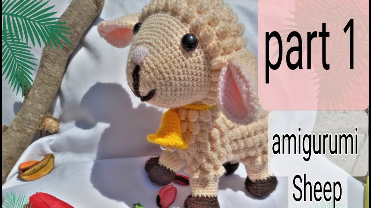 خروف العيد كروشيه 2023  how to crochet sheep  tutorial amigurumi part 1