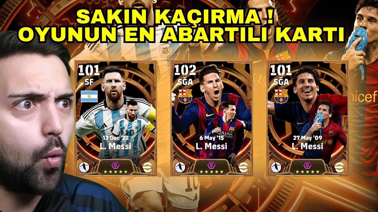 HİLELİ GİBİ 105 MESSİ KARTI ! MESSİ BU ADAM NEYİN NESİ EFOOTBALL 2024 TOP AÇILIMI !