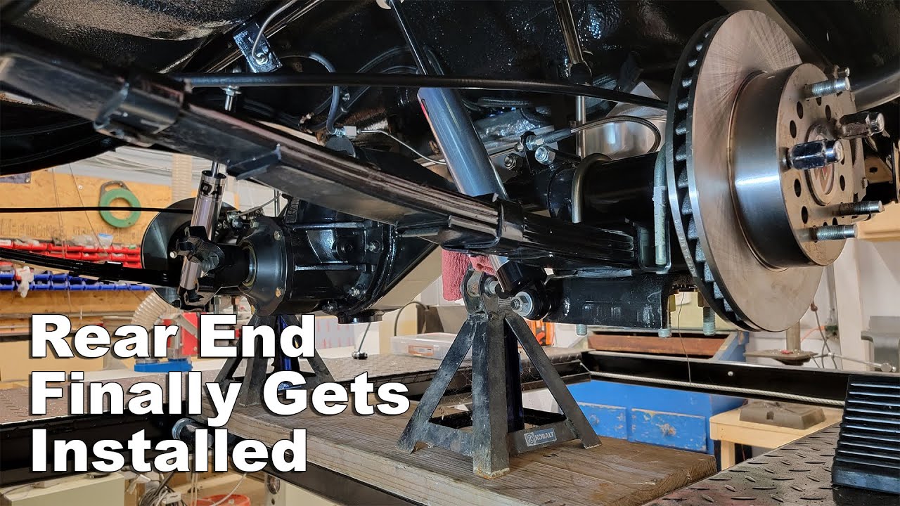 55 Olds finally gets it's rear end installed - YouTube