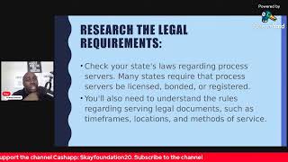 How to start a process server Business Live Training 1
