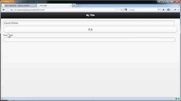 jQuery Mobile - 컴포넌트 - form
