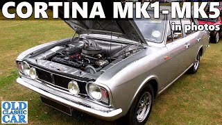 The Ford Cortina Mk1 \/ Mk2 \/ Mk3 \/ Mk4 \/ Mk5, inc Taunus \& P100 Fords in photos 1962 - 1982