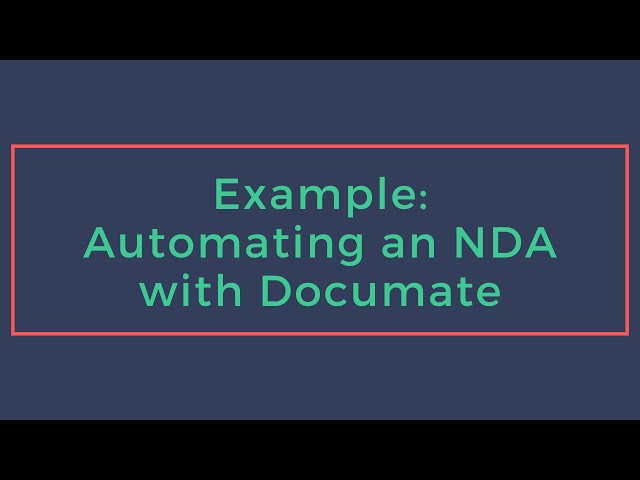 Automating an NDA with Gavel (formerly Documate)