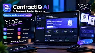 ContractIQ AI – AI Contract & Invoice Generator UI | Frontend Web Development Project