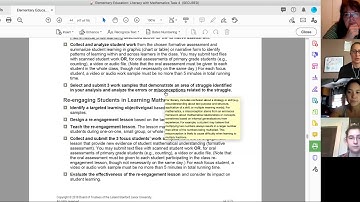 Elementary Ed Task 4 Mathematics Assessment