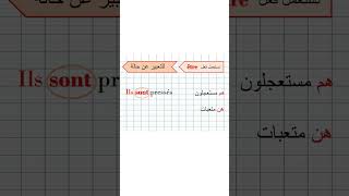 Quand utiliser le verbe ÊTRE (4) متى نستعمل فعل الكينونة في اللغة الفرنسية