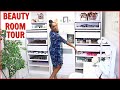 MY NEW BEAUTY ROOM TOUR (HOW I ORGANIZE & STORE MY MAKEUP) | OMABELLETV