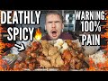 DEATHLY SPICY CHICKEN CHALLENGE | Korean Fried Chicken | BB.Q Chicken | Man Vs Food