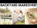 *BACKYARD MAKEOVER* || DIY STUCCO WALL || NATURAL LANDSCAPING IDEAS