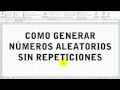 Como generar números aleatorios en EXCEL sin macros