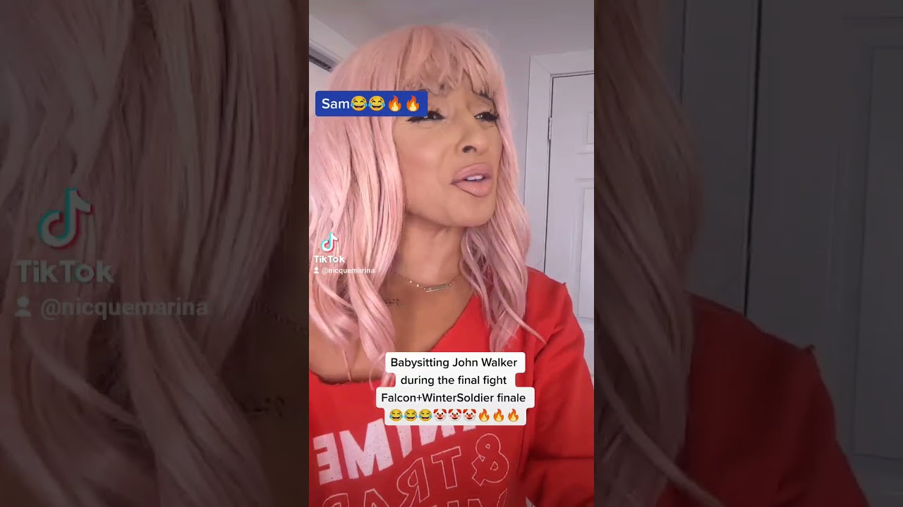 Babysitting John Walker during the final fight (Falcon+WinterSoldier finale) - Nicque Marina TikTok